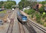 AMTK 83 leads train P080-13 at Boylan